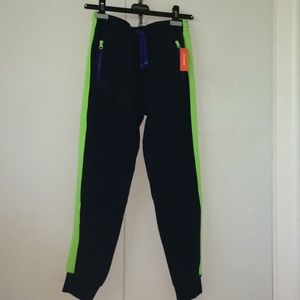 Black and green boys sweatpants